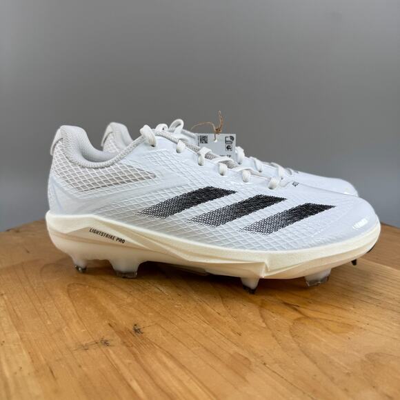 Adidas Adizero Electric TPU Men's Size 10.5 White Black Baseball Cleats IF8491 - Picture 1 of 8